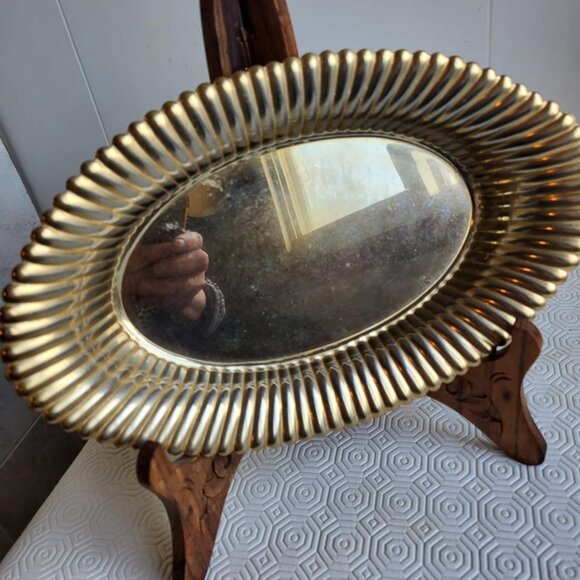 Gold Electronic Plated Brass Table Tray- Perfect for your dressing table - Picture 1 of 7